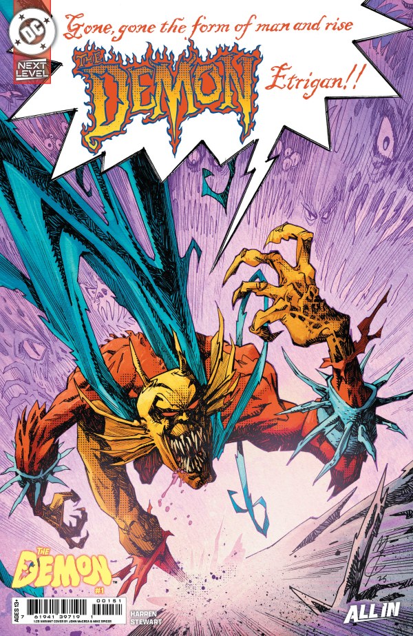 Demon #1 Cover G John McCrea 1:25 Variant