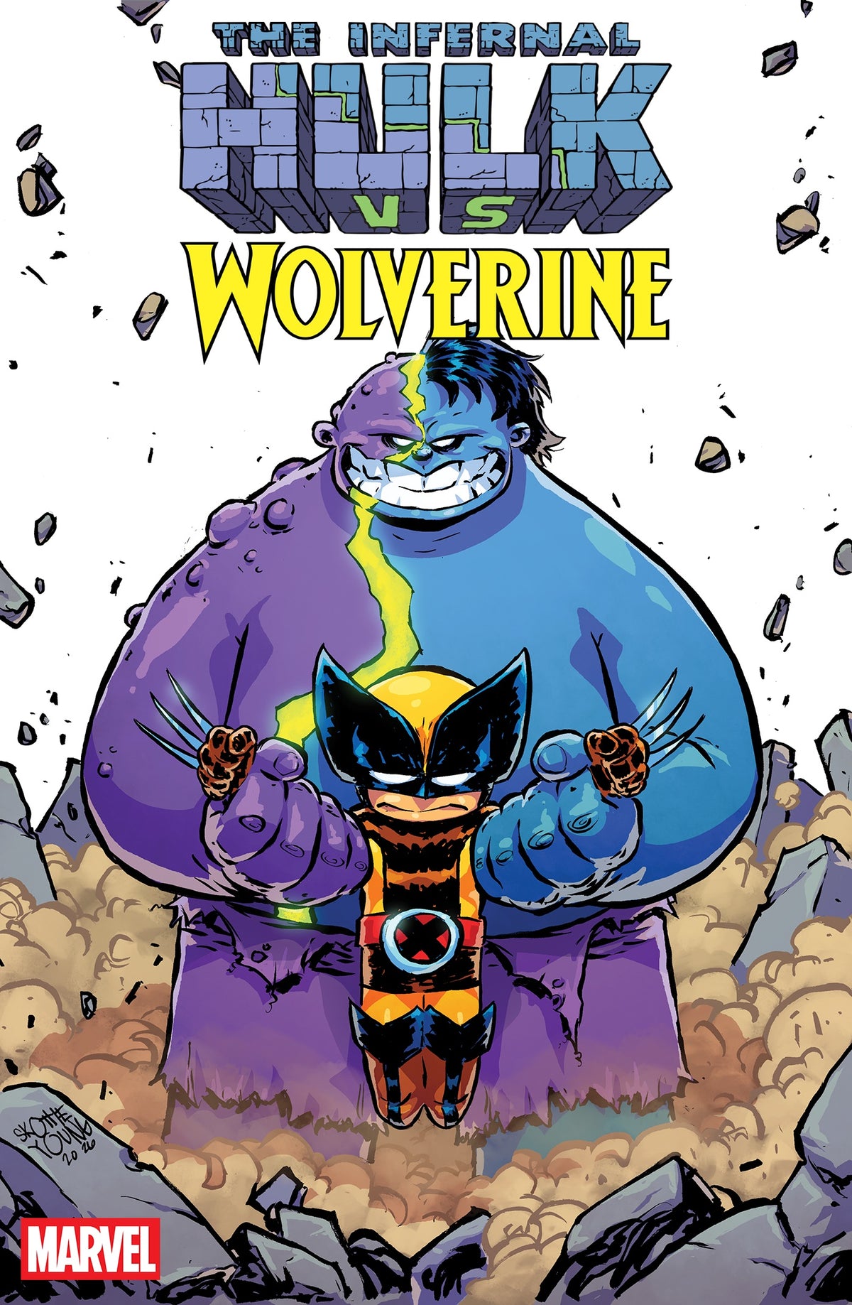 Infernal Hulk VS Wolverine Skottie Young Variant