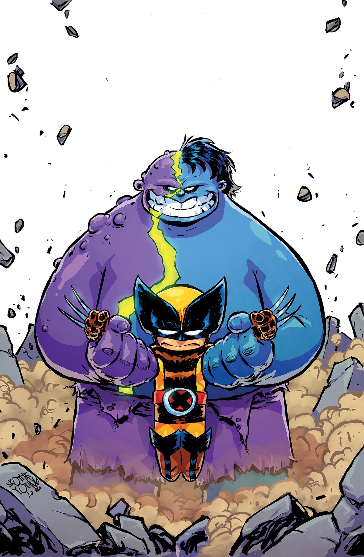 Infernal Hulk VS Wolverine Skottie Young Virgin Variant 1:50